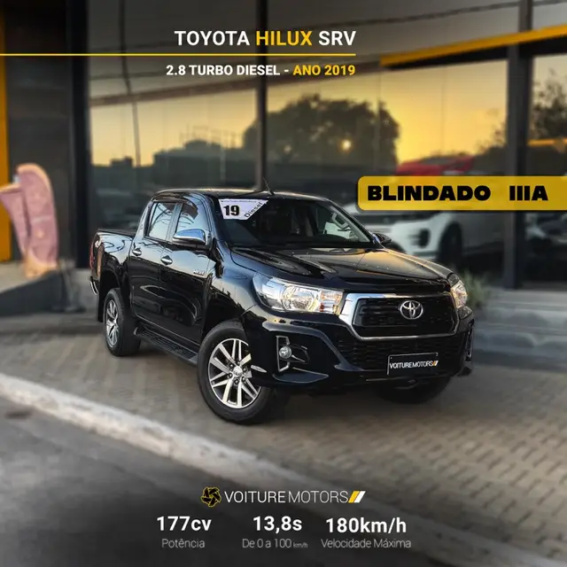 Carro Toyota Hilux Cabine Dupla 2019 Hilux 2.8 TDI SRV CD 4x4 (Aut)