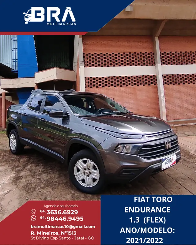 Carro Fiat Toro 2022 Endurance 1.3 Turbo (Flex) (Aut)
