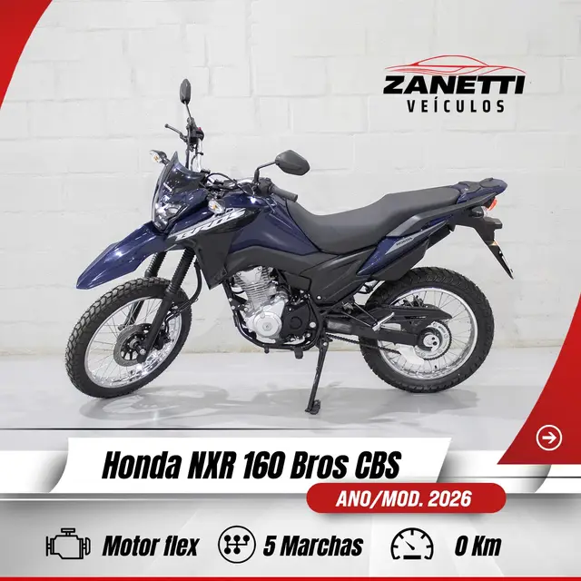 Moto Honda NXR 160 2026 Bros CBS