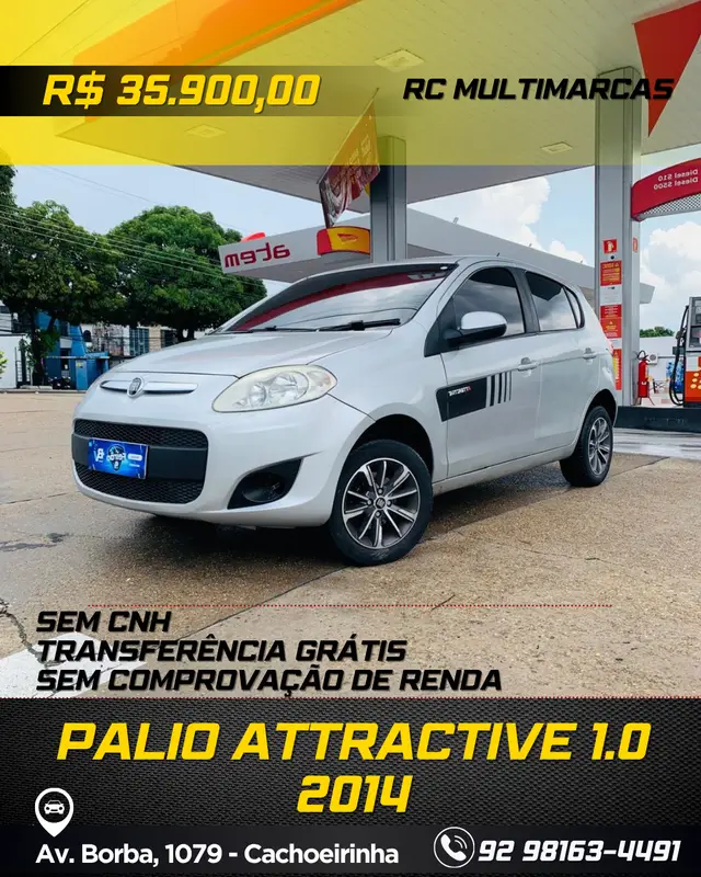 Carro Fiat Palio 2014 Attractive 1.0 8V (Flex)