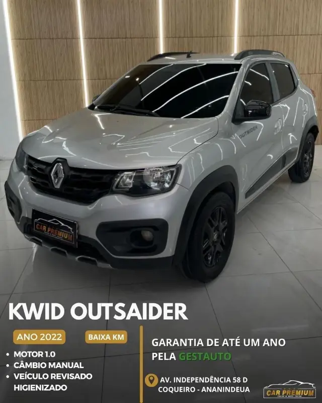 Carro Renault Kwid 2022 Outsider 1.0 12v SCe (Flex)