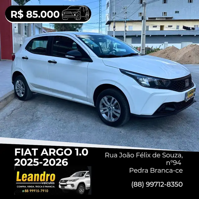 Carro Fiat Argo 2026 1.0