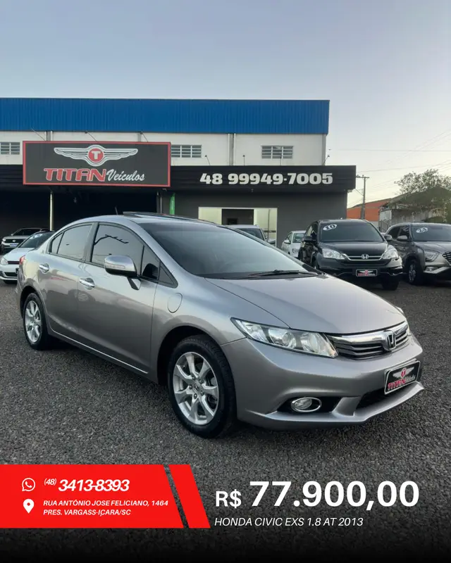 Carro Honda Civic 2013 New  EXS 1.8 16V i-VTEC (Aut) (Flex)