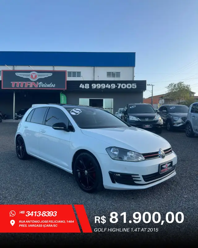 Carro Volkswagen Golf 2015 1.4 TSi Highline (Aut)