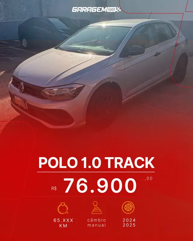 Carro Volkswagen Polo 2025 Track 1.0 Flex 12V 5p