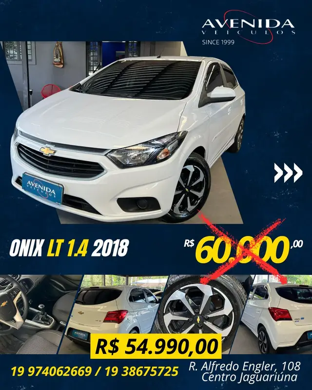 Carro Chevrolet Onix 2018 LT 1.4 8V FlexPower 5p Mec.