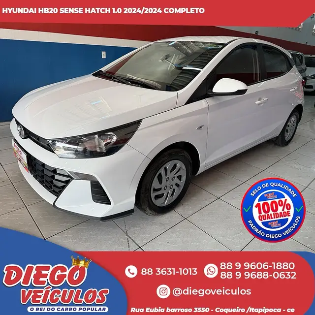Carro Hyundai HB20 2024 Sense Plus 1.0 (Mec.)
