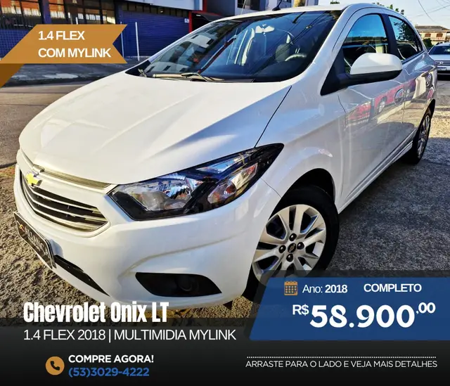 Carro Chevrolet Onix 2018 LT 1.4 8V FlexPower 5p Mec.