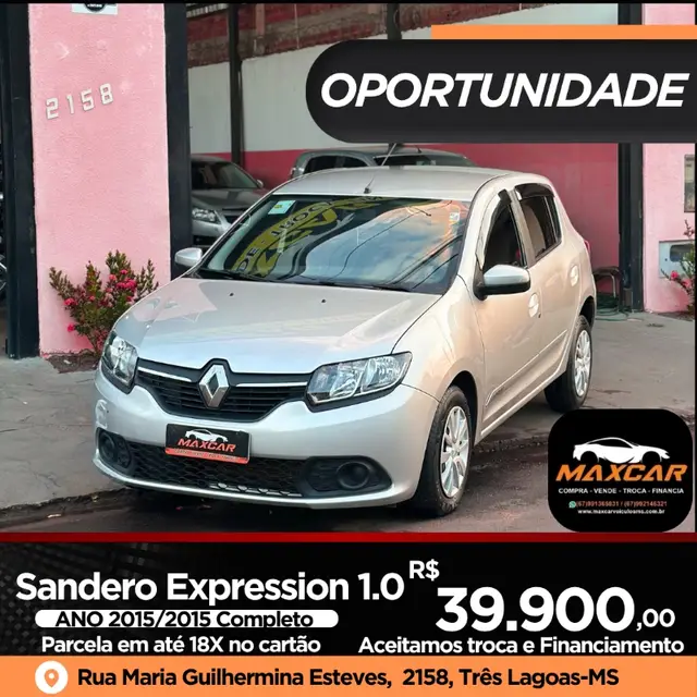 Carro Renault Sandero 2015 Expression 1.0 16V (Flex)