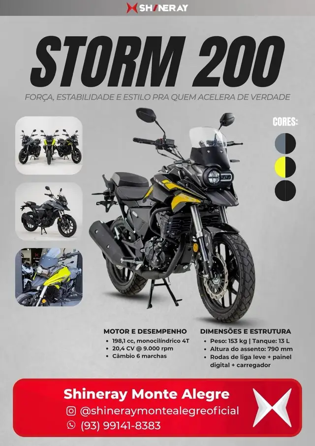 Moto Shineray Storm 200 2026 EFI