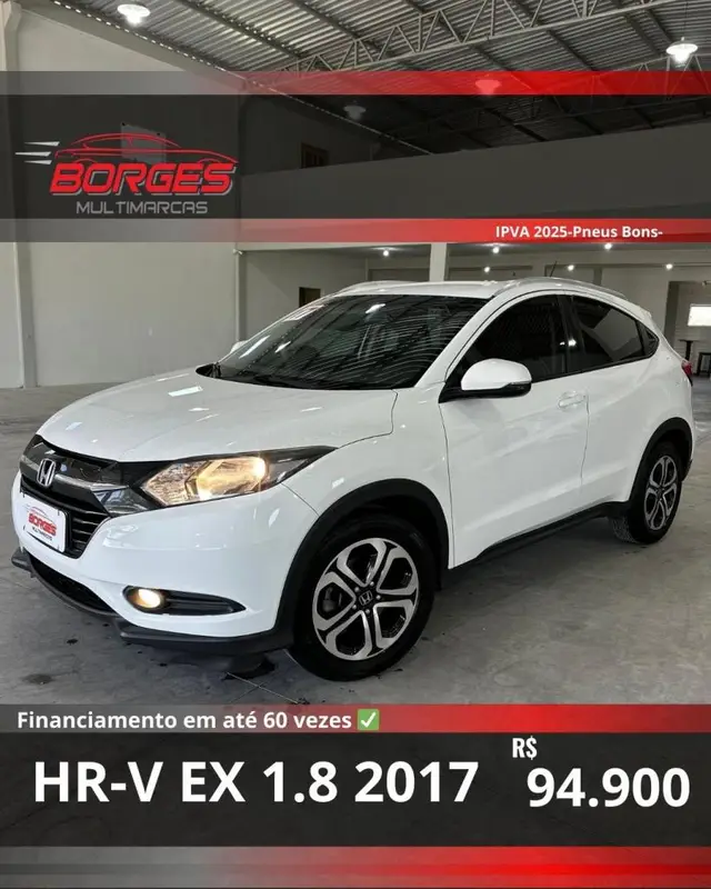 Carro Honda HR-V 2017 EX CVT 1.8 I-VTEC FlexOne