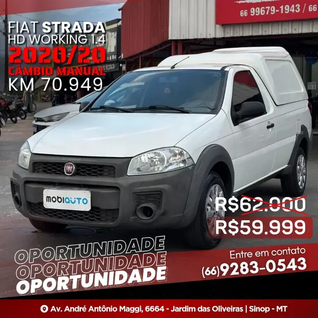 Carro Fiat Strada 2020 Hard Working 1.4 (Flex) (Cabine Simples)