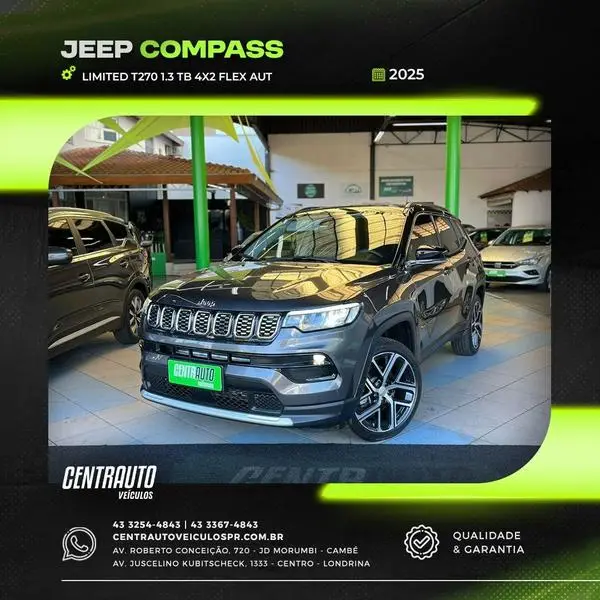 Carro Jeep Compass 2025 Limited 1.3 T270 (Aut) (Flex)
