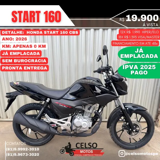 Moto Honda CG 160 2026 Start
