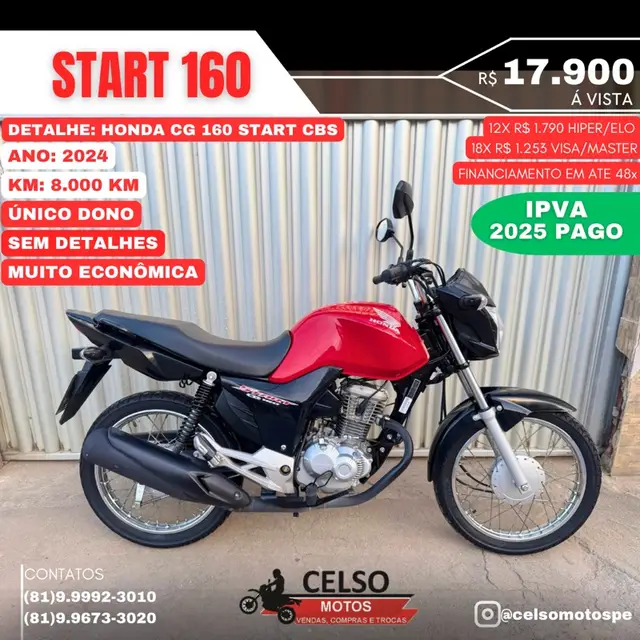 Moto Honda CG 160 2024 Start