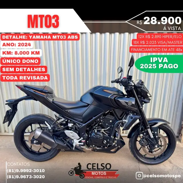 Moto Yamaha MT-03 2024 ABS