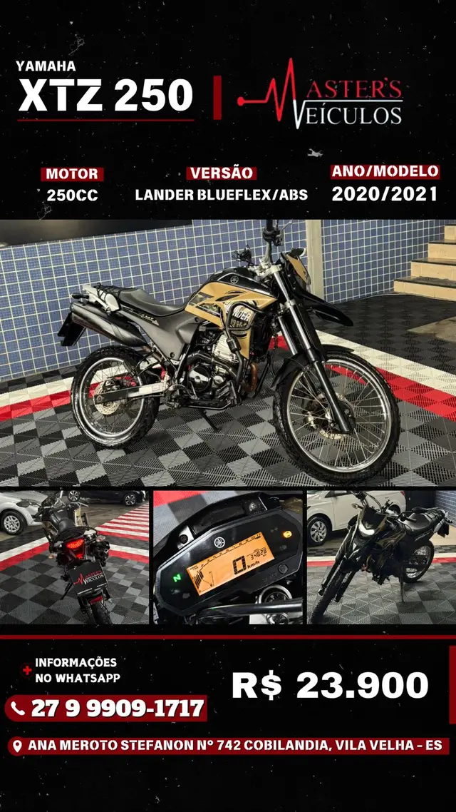 Moto Yamaha XTZ 250 Lander 2021 Blueflex/ABS