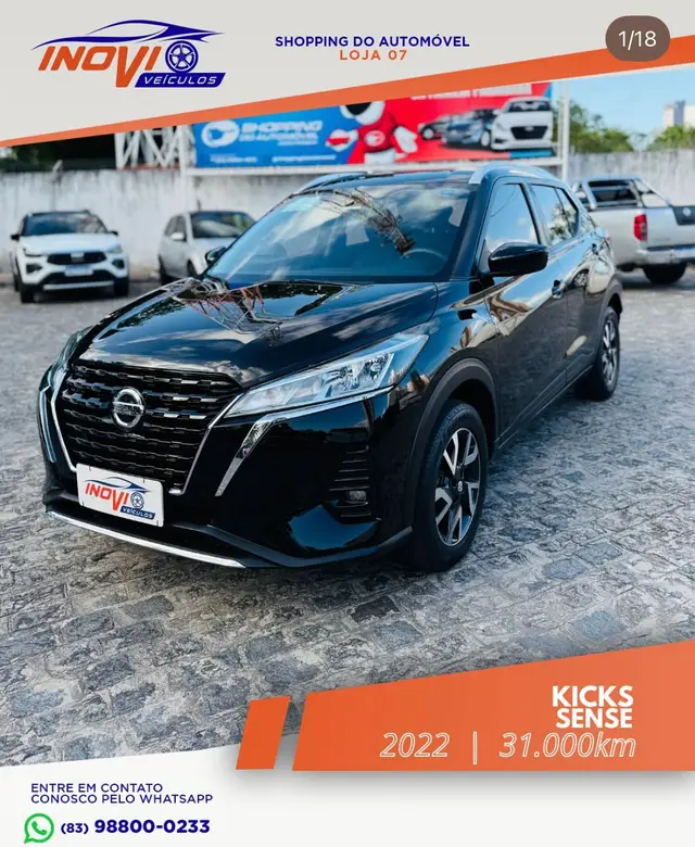 Carro Nissan Kicks 2022 Sense 1.6 (Flex) (Aut)