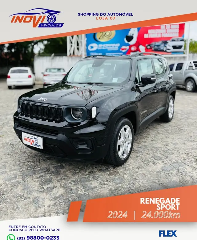 Carro Jeep Renegade 2024 Sport T270 1.3 Turbo 4x2