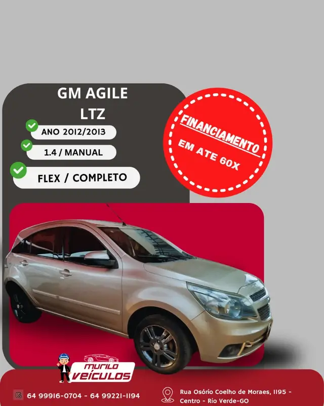 Carro Chevrolet Agile 2013 LTZ 1.4 8V (Flex)