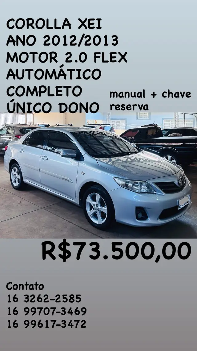 Carro Toyota Corolla 2013 2.0 XEi Multi-Drive S (Flex)