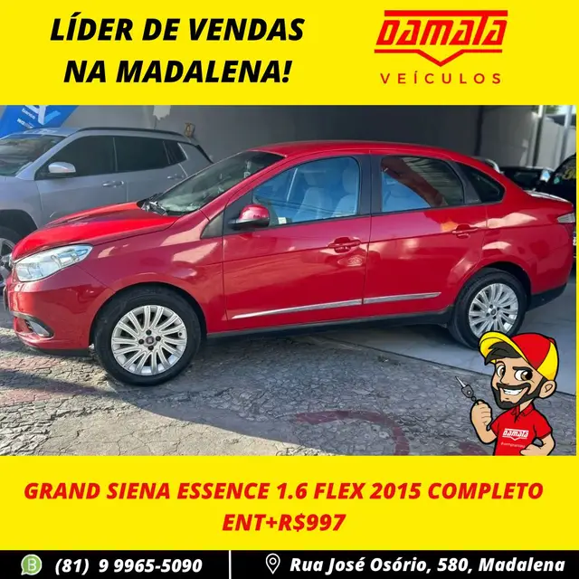 Carro Fiat Grand Siena 2015 ESSENCE ITALIA 1.6 Flex 16V