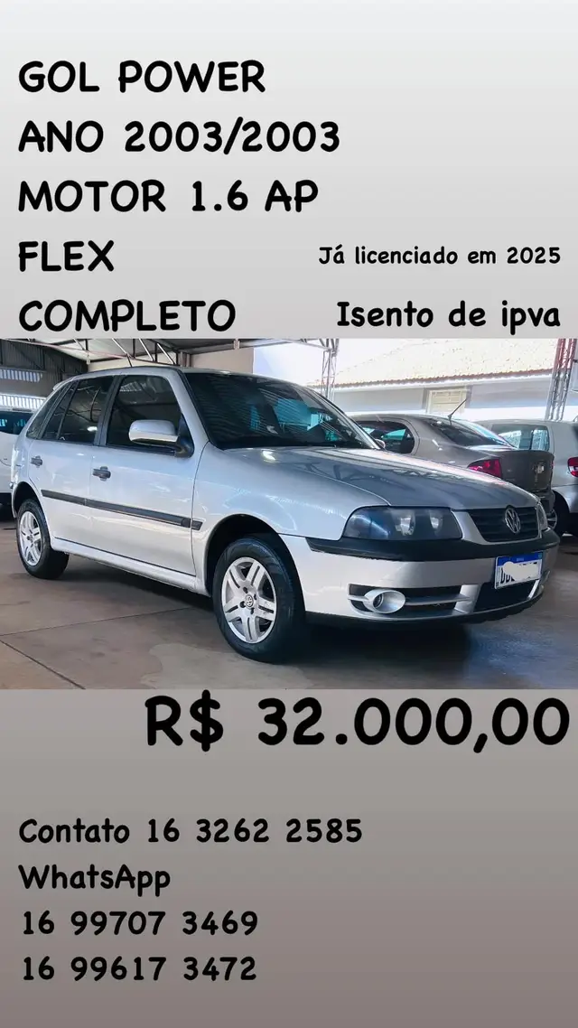 Carro Volkswagen Gol 2003 Power 1.6 MI