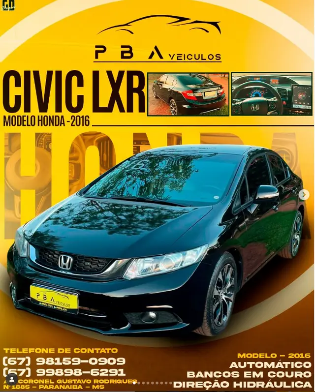 Carro Honda Civic 2016 LXR 2.0 i-VTEC (Aut) (Flex)