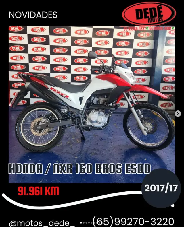 Moto Honda NXR 160 2017 Bros ESDD