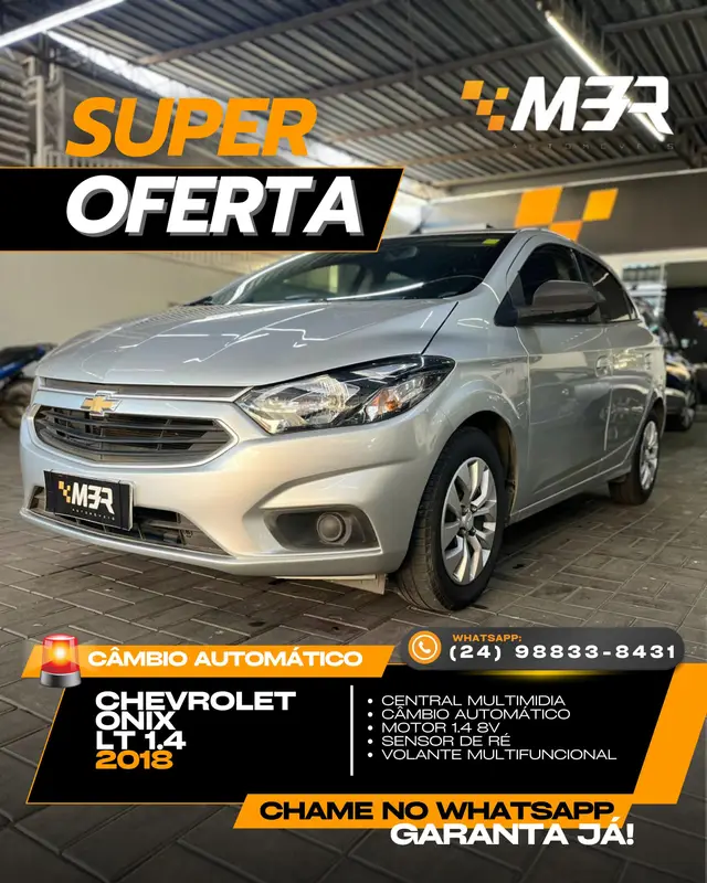 Carro Chevrolet Onix 2018 1.4 LT SPE/4 (Aut)