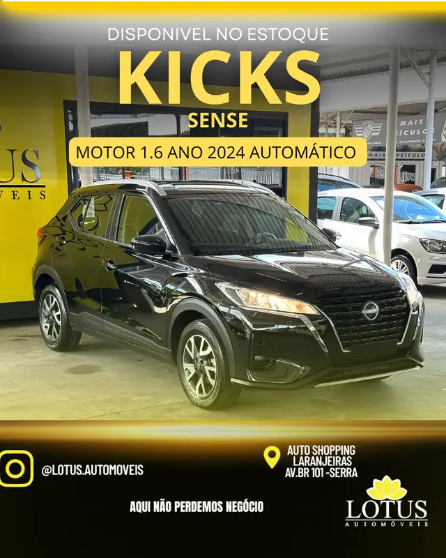 Carro Nissan Kicks 2024 Sense CVT 1.6 (Flex)