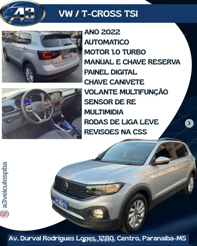 Carro Volkswagen T-Cross 2022 1.0 200 TSI 12V (Flex)