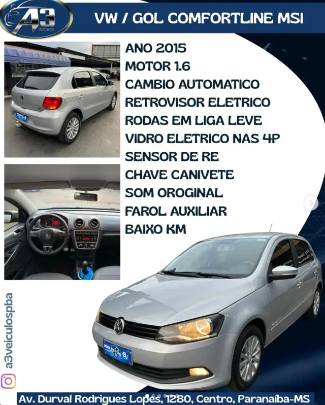 Carro Volkswagen Gol 2015 1.6 VHT Comfortline I-Motion (Flex) 4p