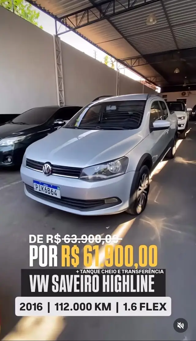 Carro Volkswagen Saveiro 2016 Highline 1.6 MSI CD (Flex)