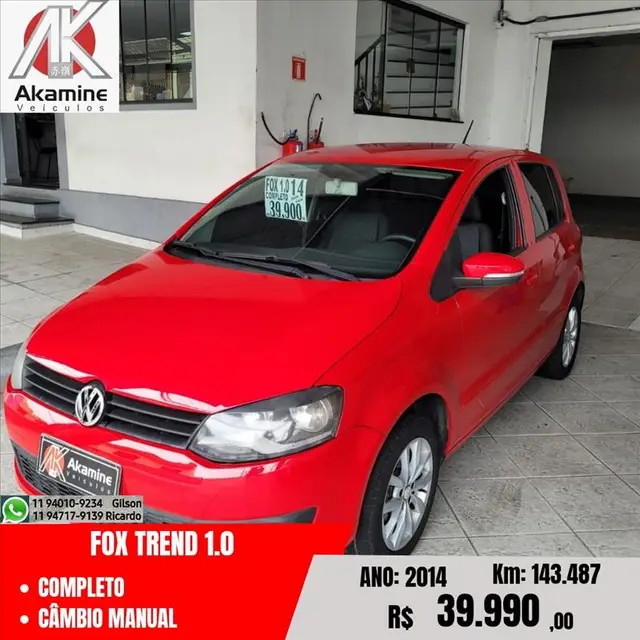 Carro Volkswagen Fox 2014 1.0 TEC (Flex) 4p