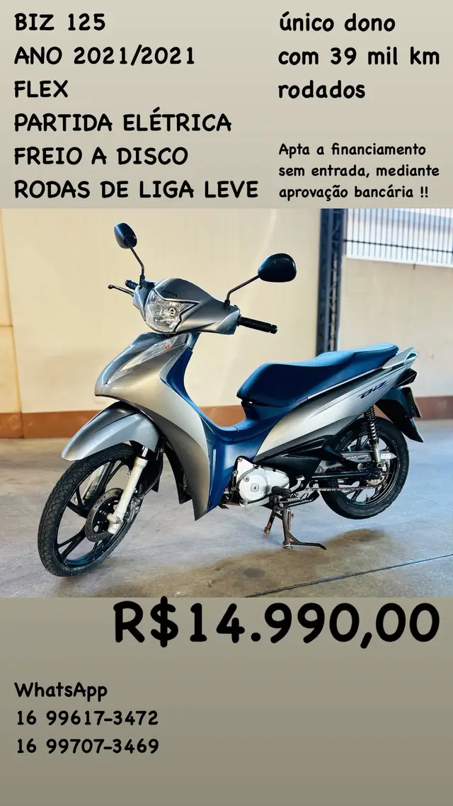 Moto Honda Biz 125i 2021 Flex