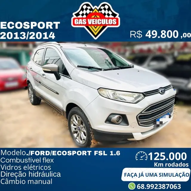 Carro Ford EcoSport 2014 Ecosport Freestyle 1.6 16V (Flex)