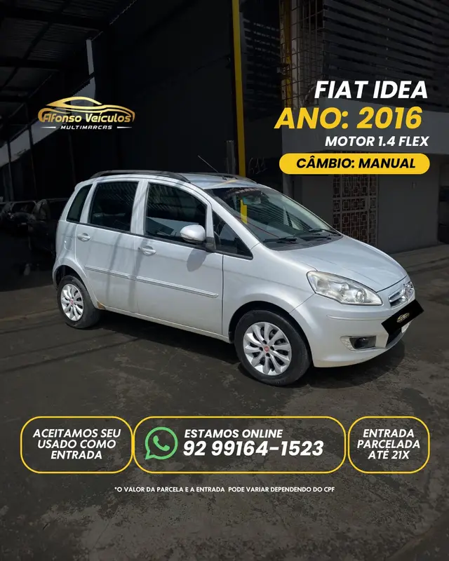 Carro Fiat Idea 2016 Attractive 1.4 8V (Flex)