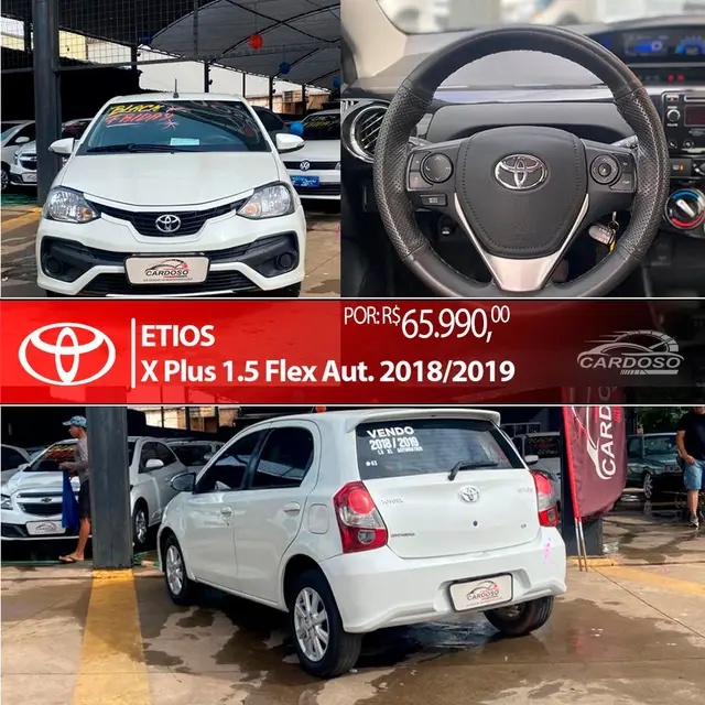Carro Toyota Etios 2019 X Plus 1.5 (Aut) (Flex)