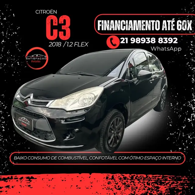 Carro Citroën C3 2018 Origine 1.2 12V (Flex)
