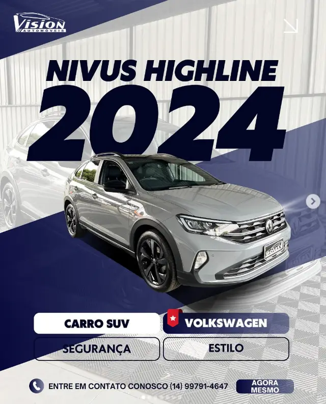 Carro Volkswagen Nivus 2024 Highline 200 TSI