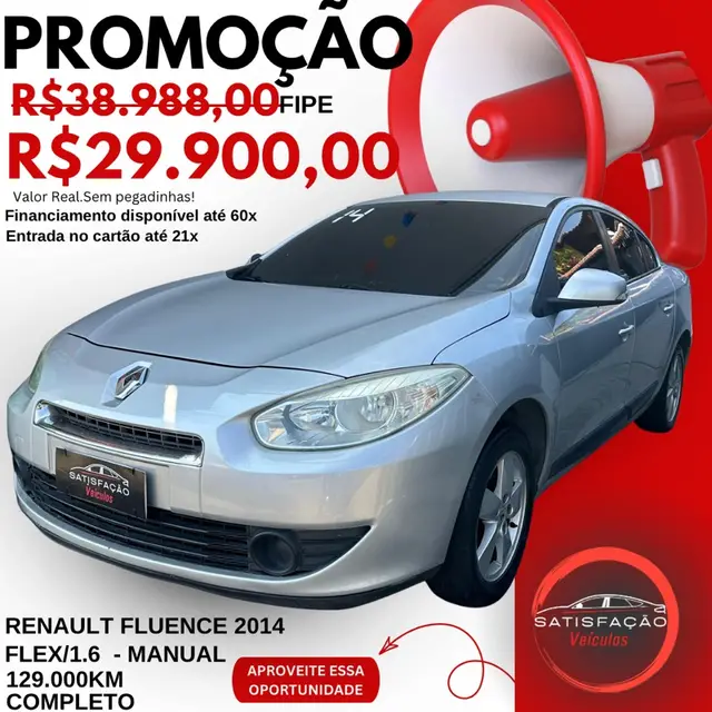 Carro Renault Fluence 2014 1.6 16V Expression (Flex)