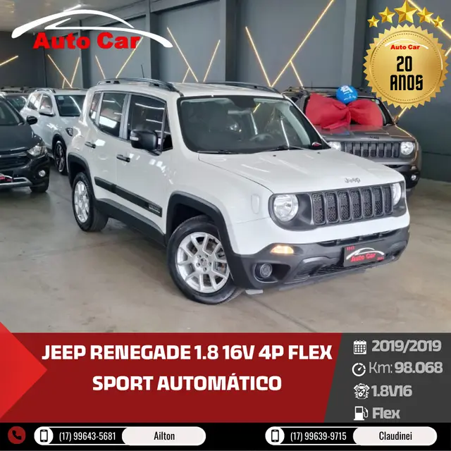 Carro Jeep Renegade 2019 1.8 (Aut) (Flex)