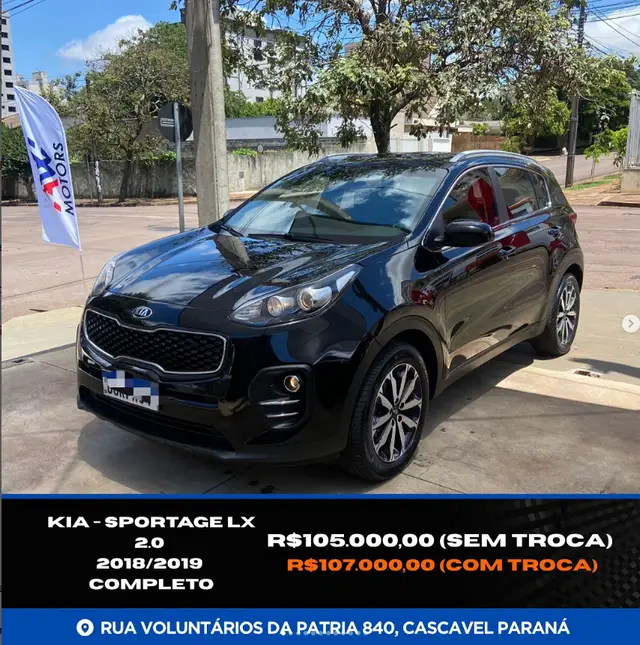Carro Kia Sportage 2019 2.0 EX (Flex) (Aut) P.262