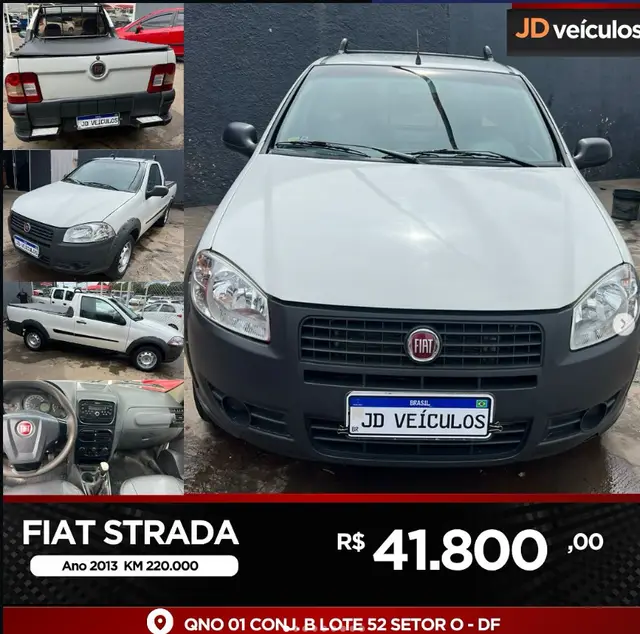 Carro Fiat Strada 2013 Working 1.4 (Flex) (Cabine Estendida)