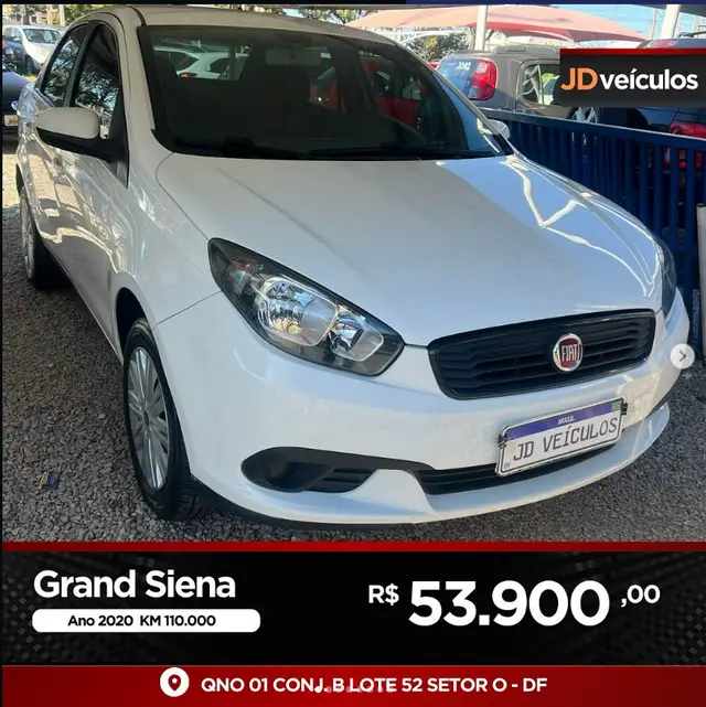 Carro Fiat Grand Siena 2020 Evo Attractive 1.4 8V (Flex)