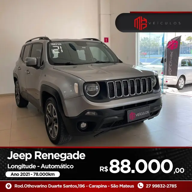 Carro Jeep Renegade 2021 Longitude 1.8 4x2 (Aut) (Flex)