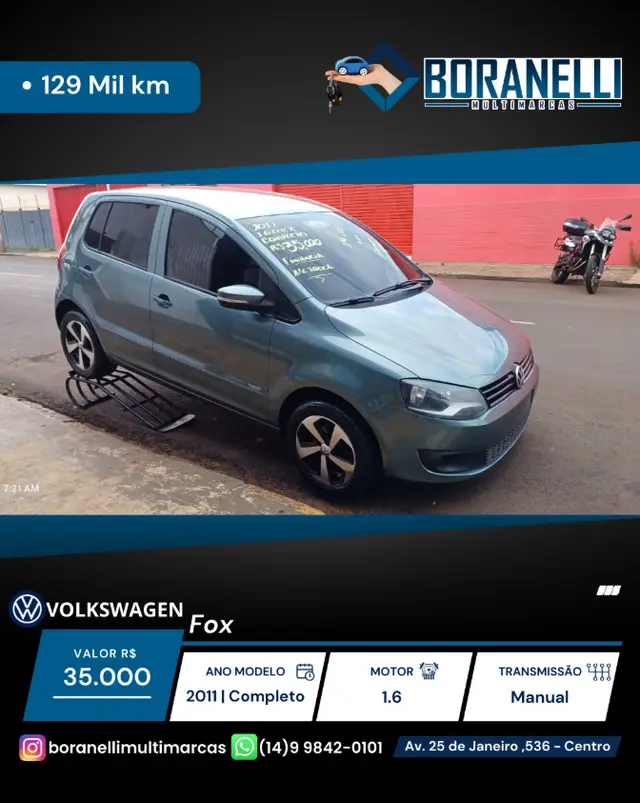 Carro Volkswagen Fox 2011 1.6 8V I-Motion (Flex)