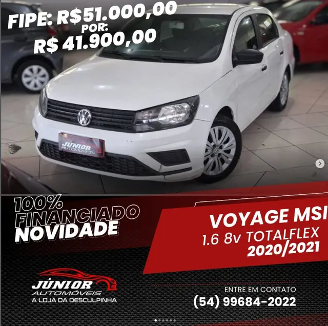 Carro Volkswagen Voyage 2021 1.0 MPI (Flex)
