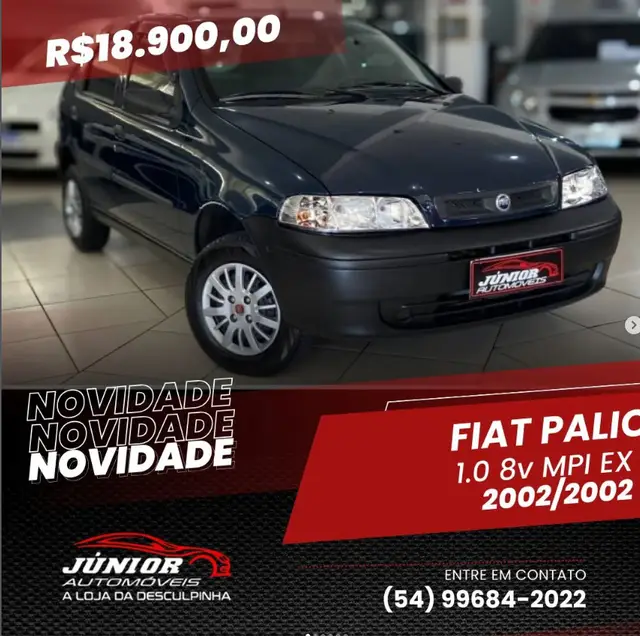 Carro Fiat Palio 2002 EX 1.3 8V Fire